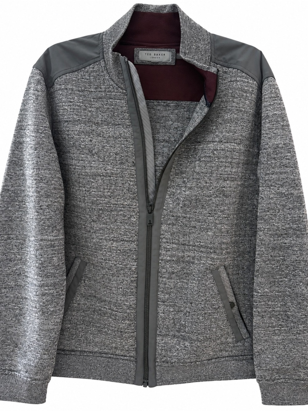 Ted Baker London Whooty Gray Full Zip Men’s Jacket Size 4